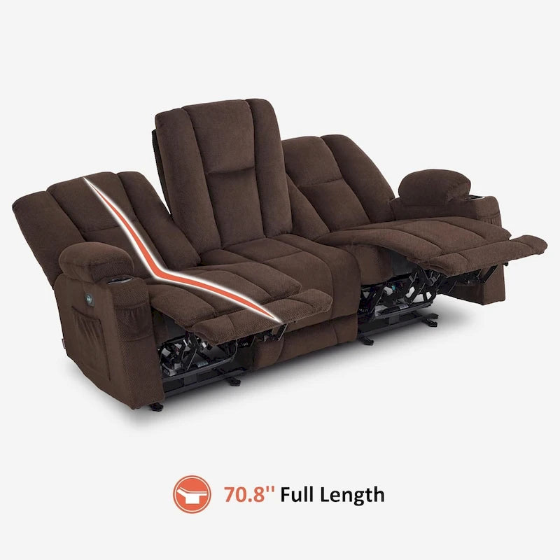 Elektrisch verstellbares Relaxsofa mit Massagefunktion und Lendenwirbel-Wärmefunktion