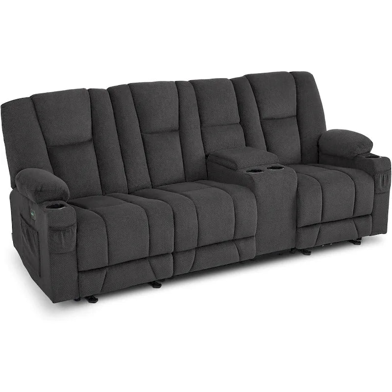 Elektrisch verstellbares Relaxsofa mit Massagefunktion und Lendenwirbel-Wärmefunktion