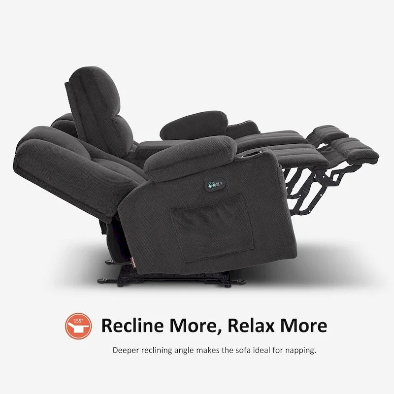 Elektrisch verstellbares Relaxsofa mit Massagefunktion und Lendenwirbel-Wärmefunktion