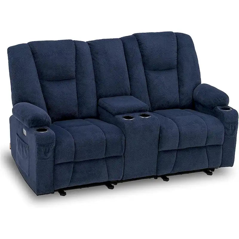 Elektrisch verstellbares Relaxsofa mit Massagefunktion und Lendenwirbel-Wärmefunktion