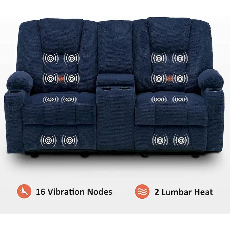 Elektrisch verstellbares Relaxsofa mit Massagefunktion und Lendenwirbel-Wärmefunktion