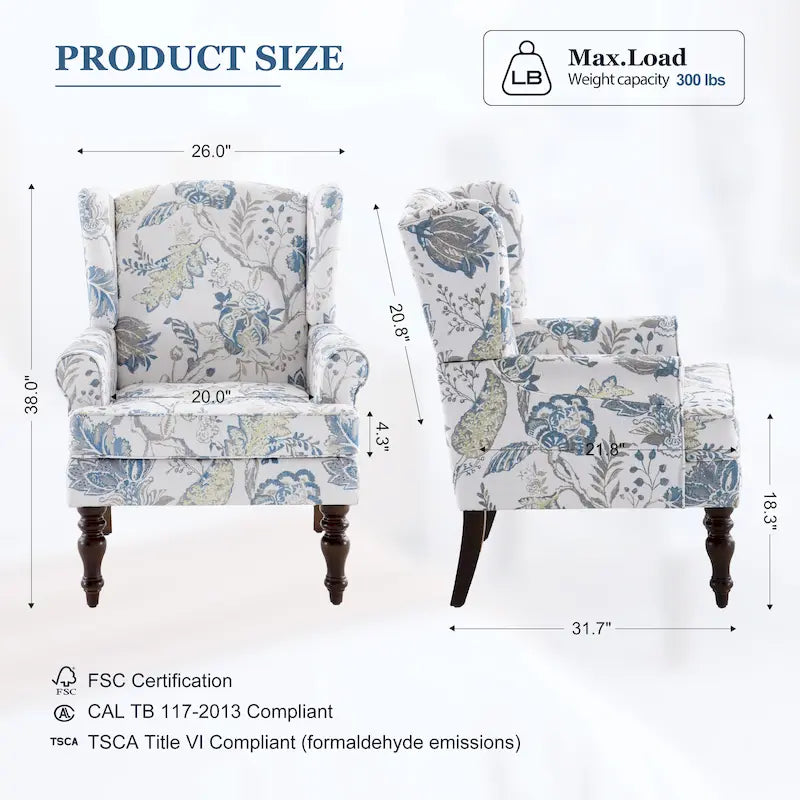 Accentfauteuil met gedraaide poten en ronde armleuningen