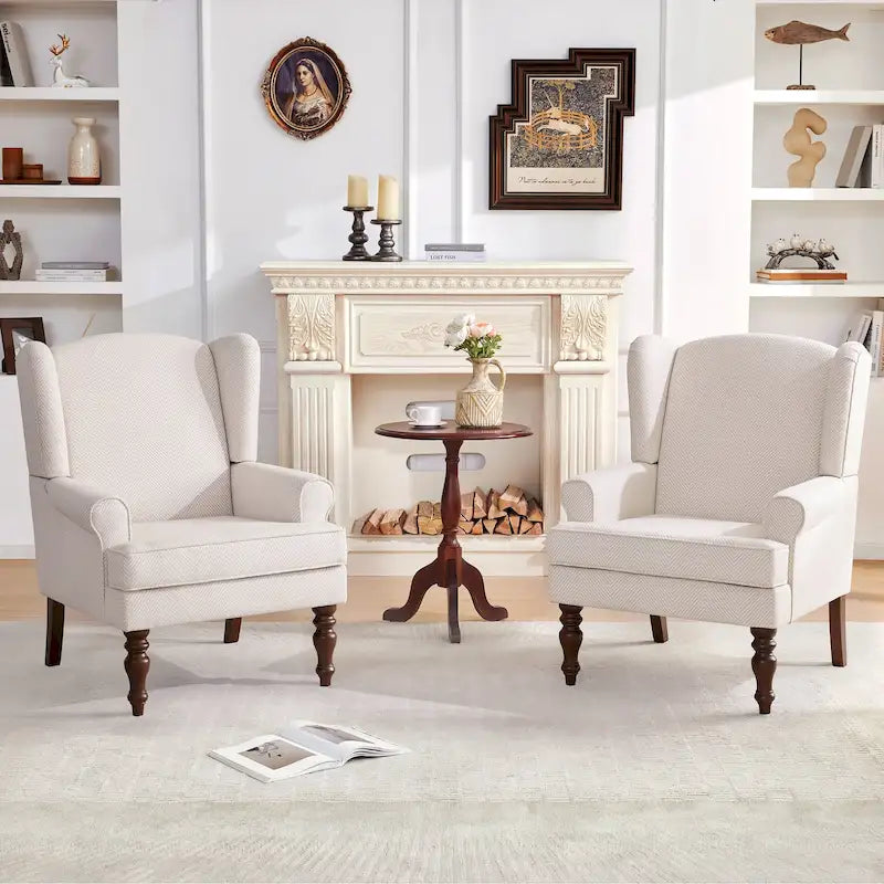Accentfauteuil met gedraaide poten en ronde armleuningen