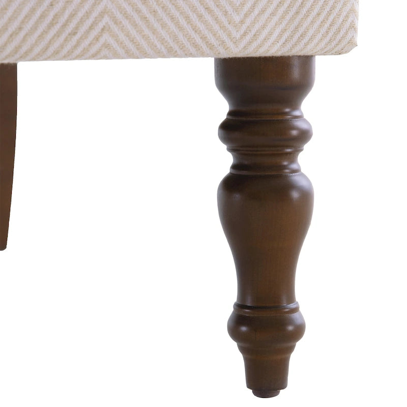 Accentfauteuil met gedraaide poten en ronde armleuningen