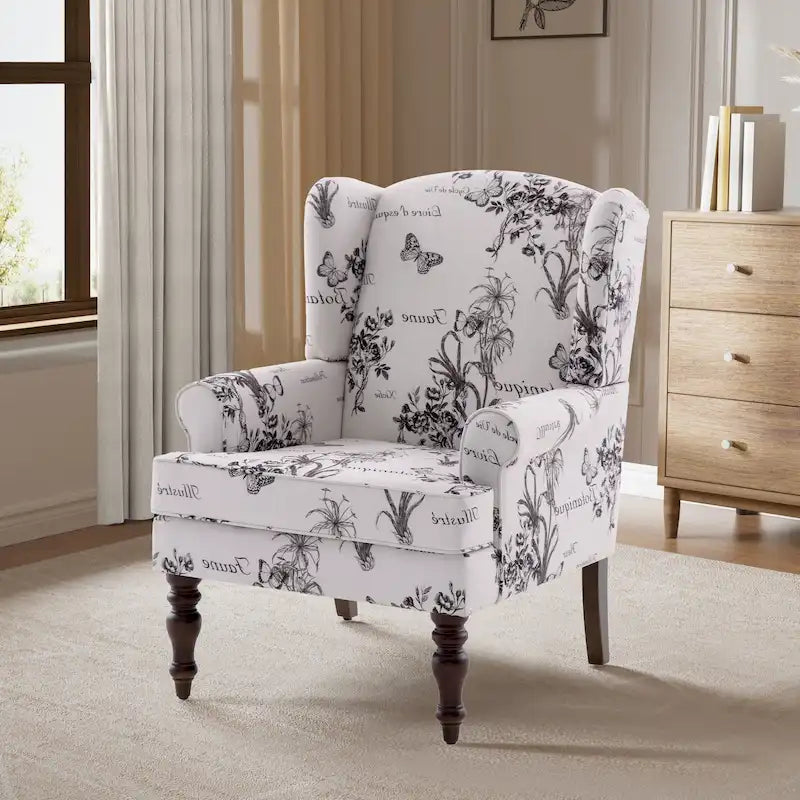 Accentfauteuil met gedraaide poten en ronde armleuningen