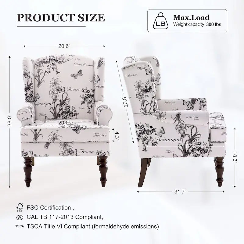 Accentfauteuil met gedraaide poten en ronde armleuningen
