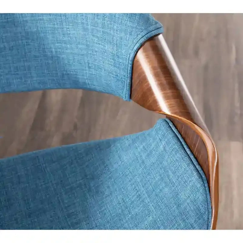 Sgabello da bar girevole crema/grigio/antracite/blu con gambe e poggiapiedi in legno, set da 2