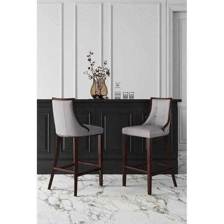 Sgabello da bar tradizionale con schienale, set da 3, bianco perla / bronzo / crema / grigio ciottolo / grigio chiaro