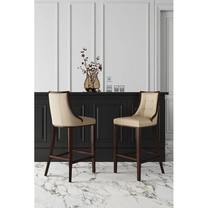 Sgabello da bar tradizionale con schienale, set da 3, bianco perla / bronzo / crema / grigio ciottolo / grigio chiaro