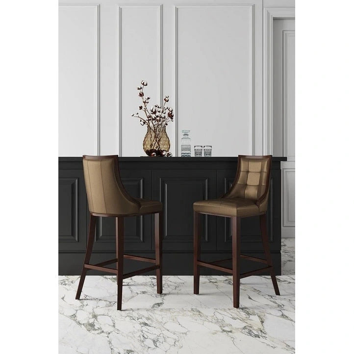 Sgabello da bar tradizionale con schienale, set da 3, bianco perla / bronzo / crema / grigio ciottolo / grigio chiaro