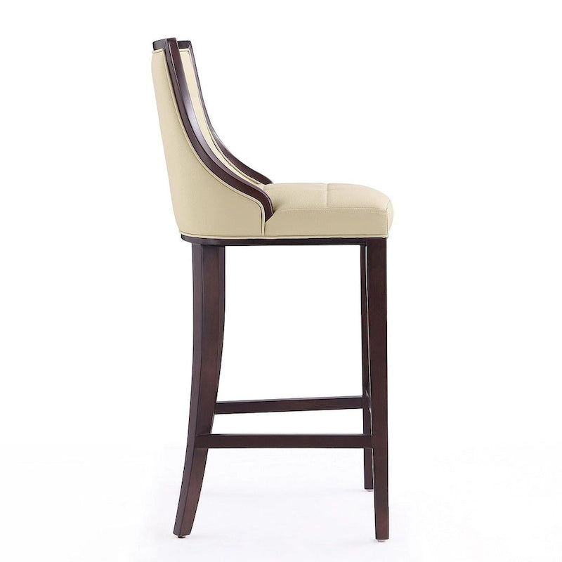 Sgabello da bar tradizionale con schienale, set da 3, bianco perla / bronzo / crema / grigio ciottolo / grigio chiaro