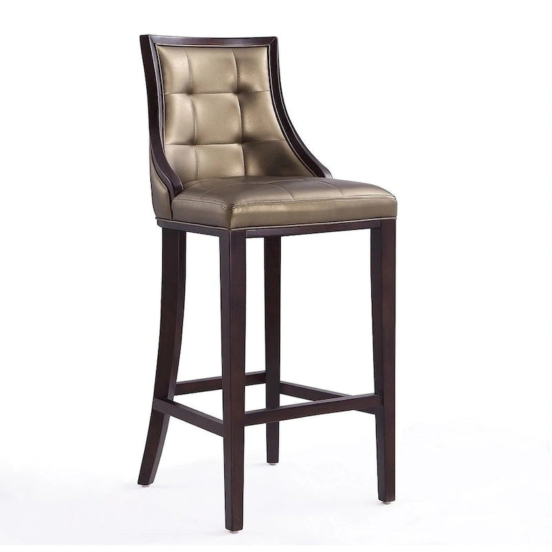 Sgabello da bar tradizionale con schienale, set da 3, bianco perla / bronzo / crema / grigio ciottolo / grigio chiaro