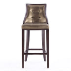 Sgabello da bar tradizionale con schienale, set da 3, bianco perla / bronzo / crema / grigio ciottolo / grigio chiaro