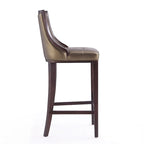 Sgabello da bar tradizionale con schienale, set da 3, bianco perla / bronzo / crema / grigio ciottolo / grigio chiaro