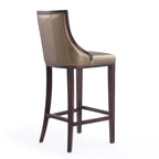 Sgabello da bar tradizionale con schienale, set da 3, bianco perla / bronzo / crema / grigio ciottolo / grigio chiaro