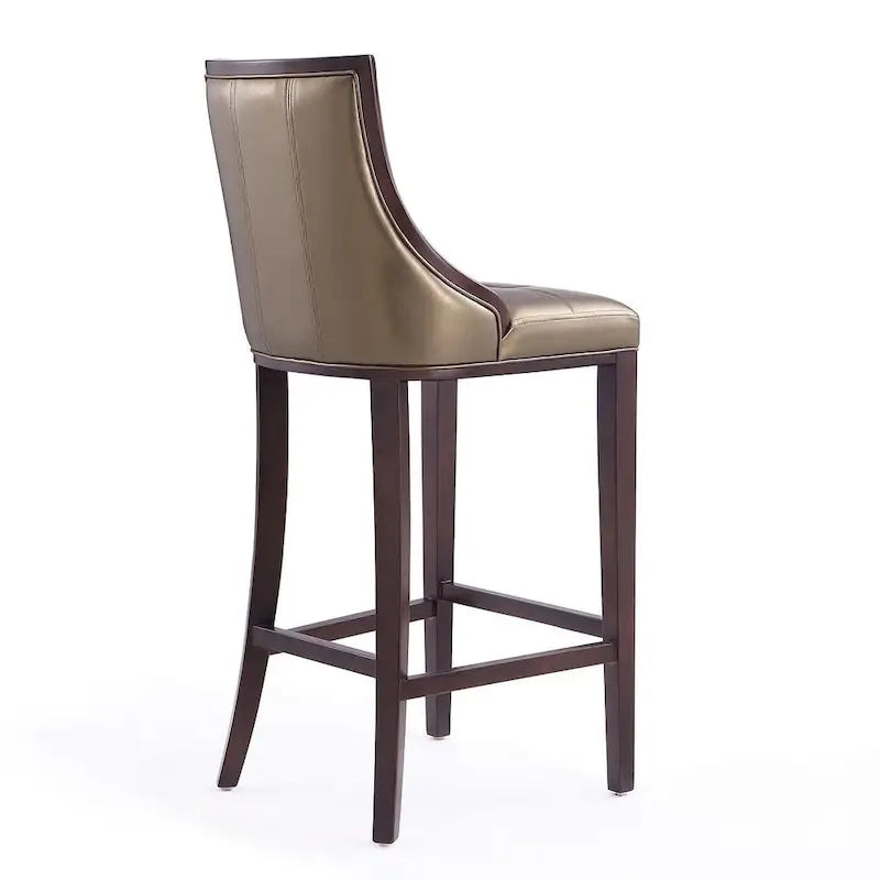 Sgabello da bar tradizionale con schienale, set da 3, bianco perla / bronzo / crema / grigio ciottolo / grigio chiaro