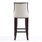 Sgabello da bar tradizionale con schienale, set da 3, bianco perla / bronzo / crema / grigio ciottolo / grigio chiaro