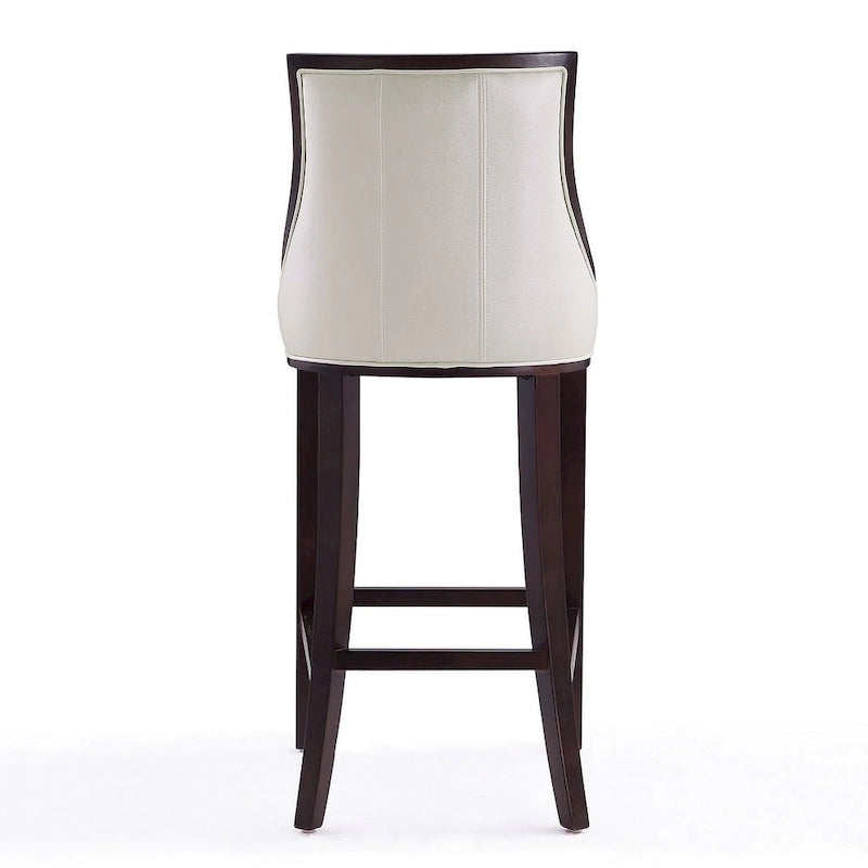 Sgabello da bar tradizionale con schienale, set da 3, bianco perla / bronzo / crema / grigio ciottolo / grigio chiaro