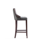 Sgabello da bar tradizionale con schienale, set da 3, bianco perla / bronzo / crema / grigio ciottolo / grigio chiaro