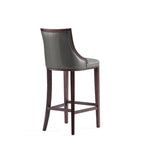 Sgabello da bar tradizionale con schienale, set da 3, bianco perla / bronzo / crema / grigio ciottolo / grigio chiaro