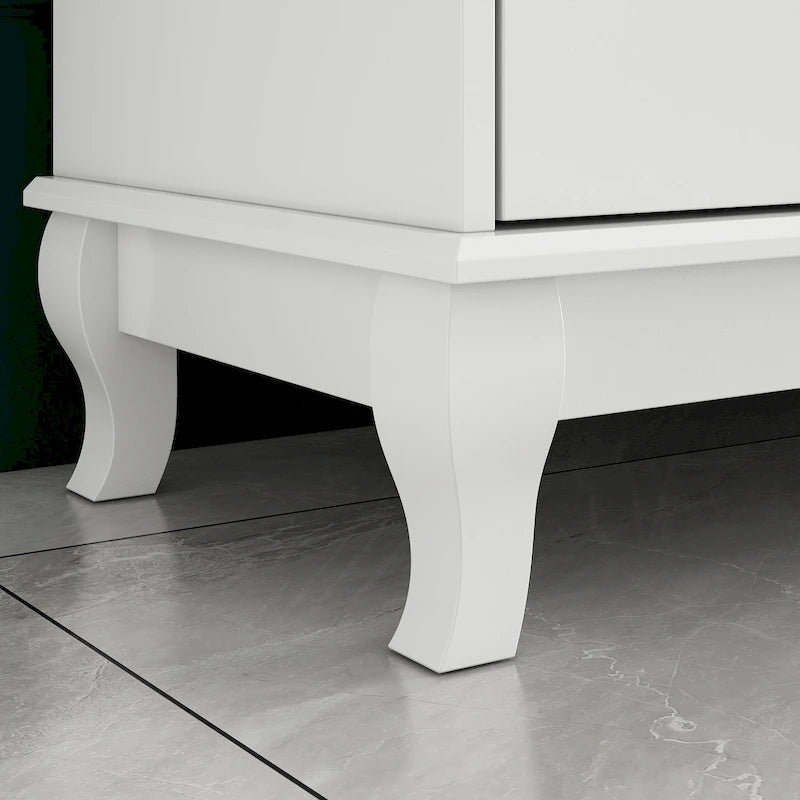Ladekast voor de slaapkamer van 55.1 inch breed met dubbele rij en opbergladen