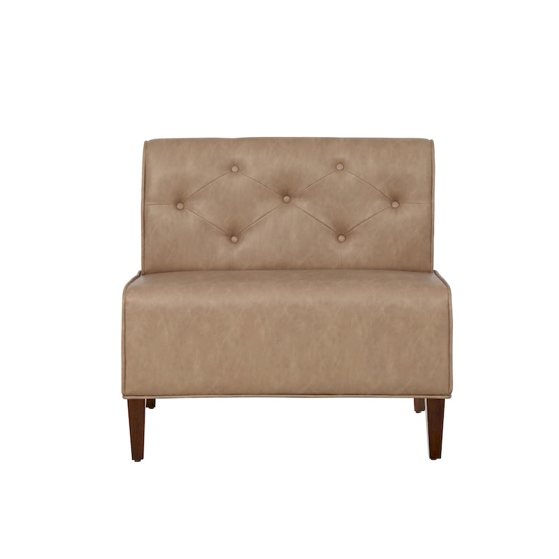 Banquette d’angle rembourrée en similicuir, de style ferme moderne