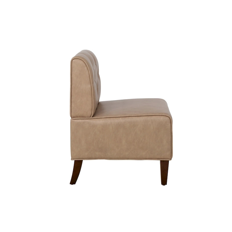 Banquette d’angle rembourrée en similicuir, de style ferme moderne
