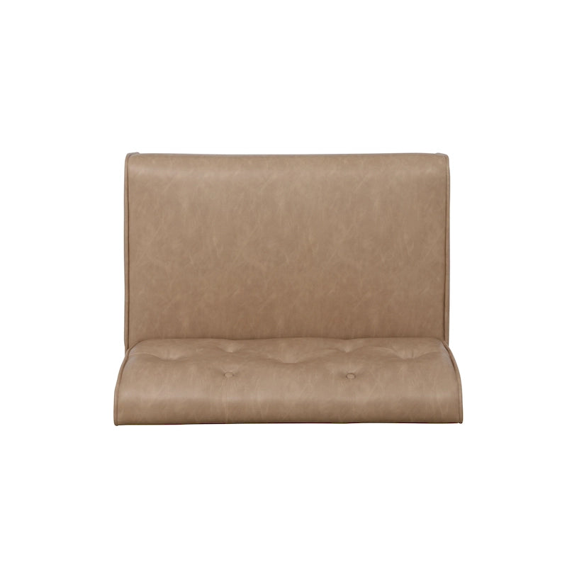 Banquette d’angle rembourrée en similicuir, de style ferme moderne
