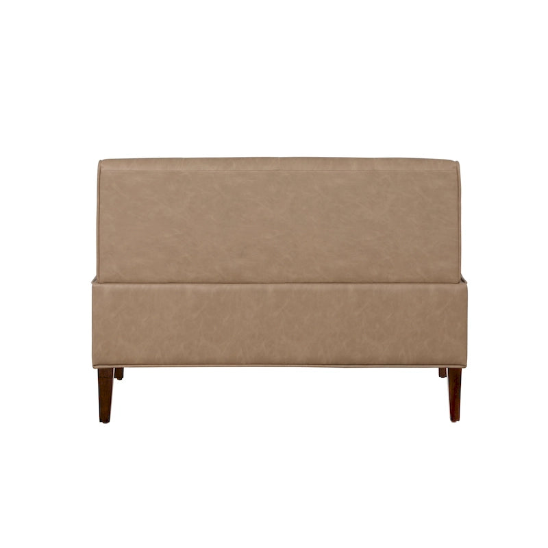 Banquette d’angle rembourrée en similicuir, de style ferme moderne