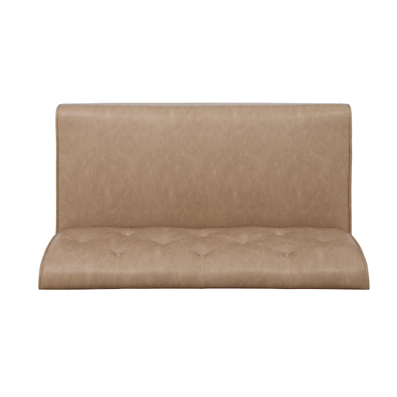 Banquette d’angle rembourrée en similicuir, de style ferme moderne