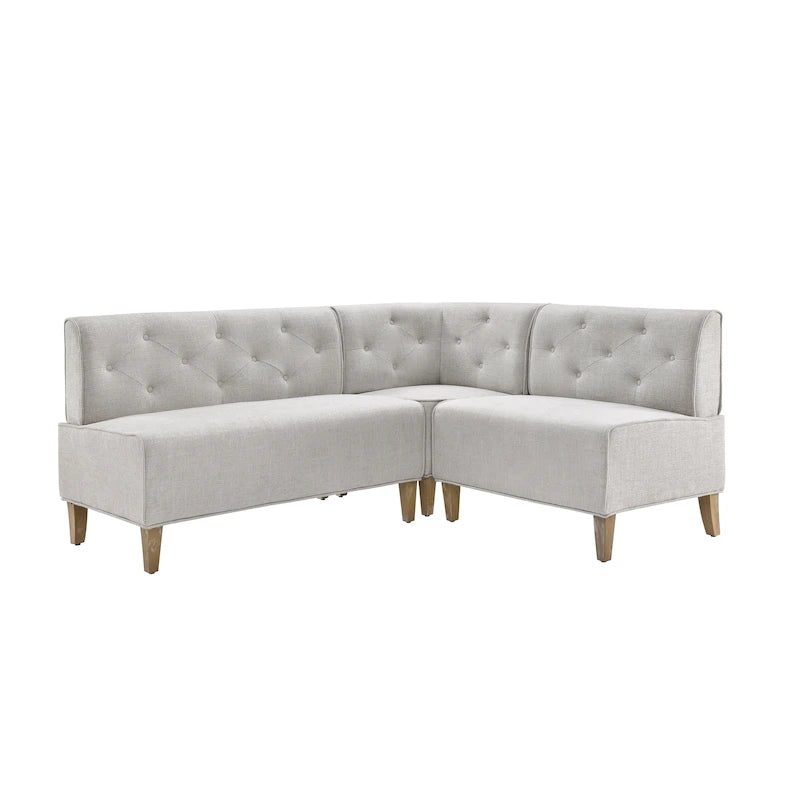 Banquette d’angle rembourrée en similicuir, de style ferme moderne