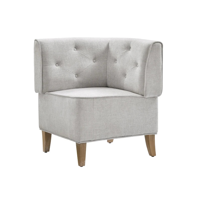 Banquette d’angle rembourrée en similicuir, de style ferme moderne