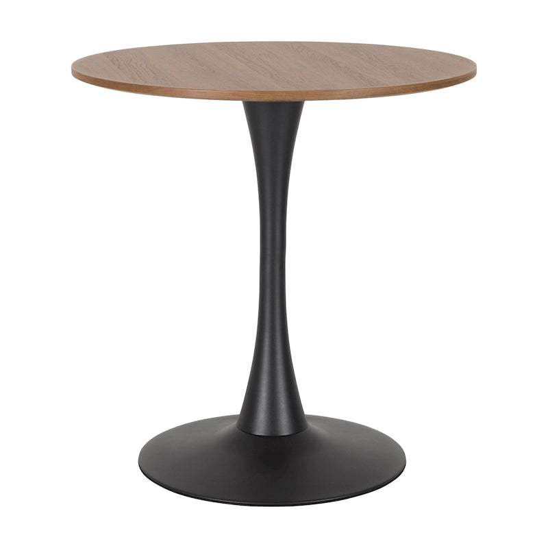 Tavolo bistrot rotondo a piedistallo da 28", marrone/grigio oro/nero, 3 posti a sedere