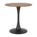 Tavolo bistrot rotondo a piedistallo da 28", marrone/grigio oro/nero, 3 posti a sedere