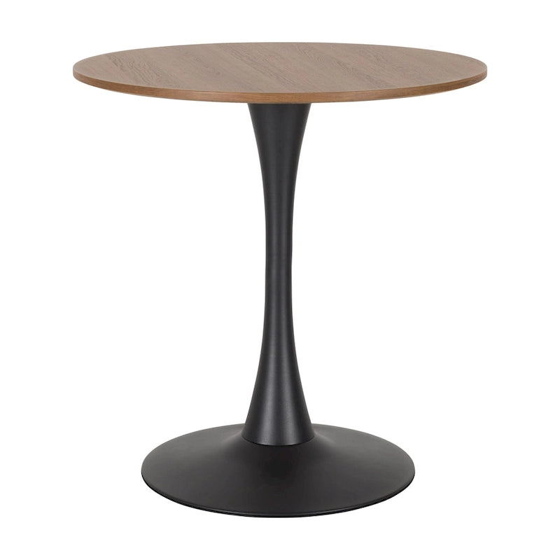 Tavolo bistrot rotondo a piedistallo da 28", marrone/grigio oro/nero, 3 posti a sedere
