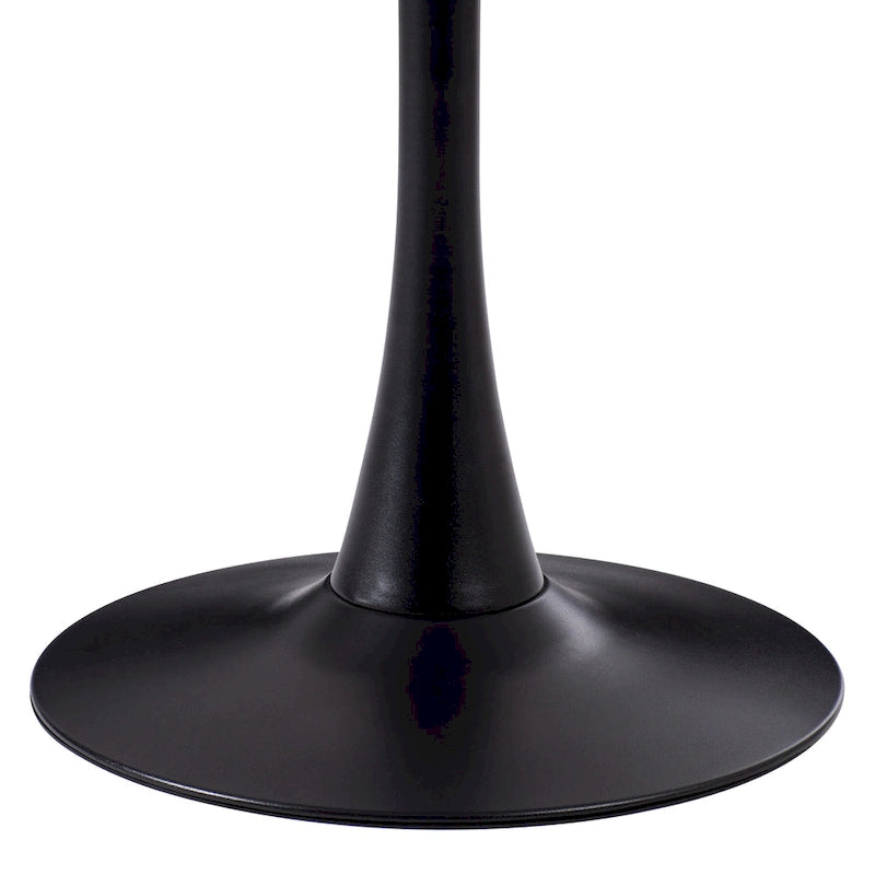 Tavolo bistrot rotondo a piedistallo da 28", marrone/grigio oro/nero, 3 posti a sedere