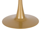 Tavolo bistrot rotondo a piedistallo da 28", marrone/grigio oro/nero, 3 posti a sedere