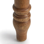 Tavolo da pranzo rettangolare con gambe tornite, 6 posti, in Grigio Patinato / Marrone Rustico / Legno Flottato