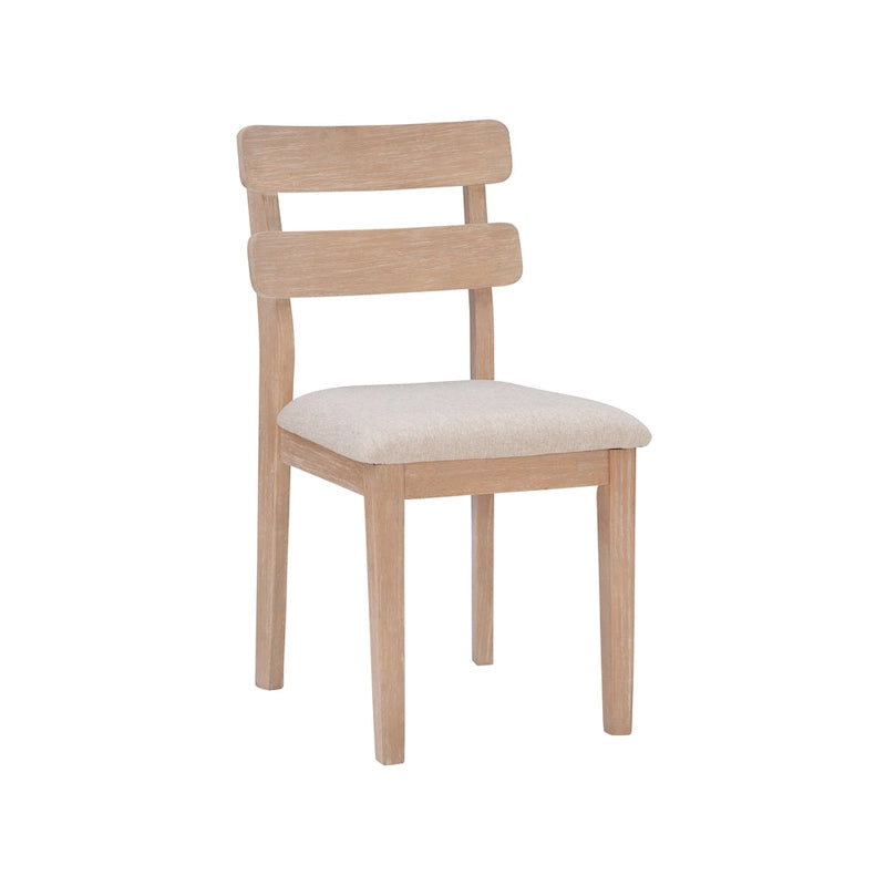 Sedia da pranzo Natural & Black Farmhouse con schienale a pioli, set da 2
