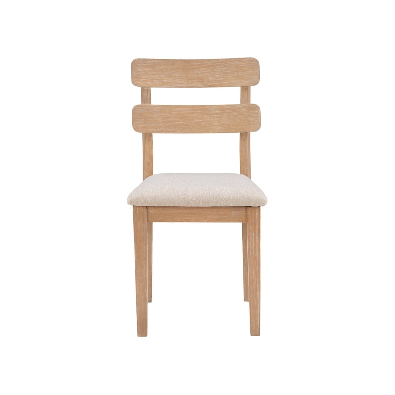Sedia da pranzo Natural & Black Farmhouse con schienale a pioli, set da 2
