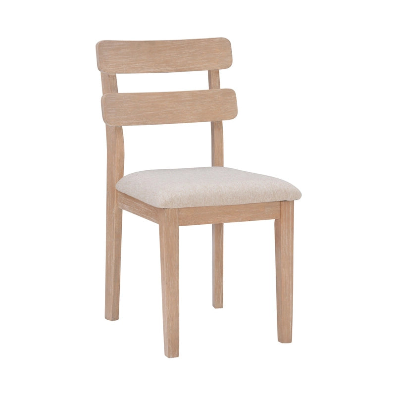 Sedia da pranzo Natural & Black Farmhouse con schienale a pioli, set da 2
