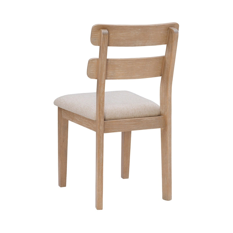 Sedia da pranzo Natural & Black Farmhouse con schienale a pioli, set da 2