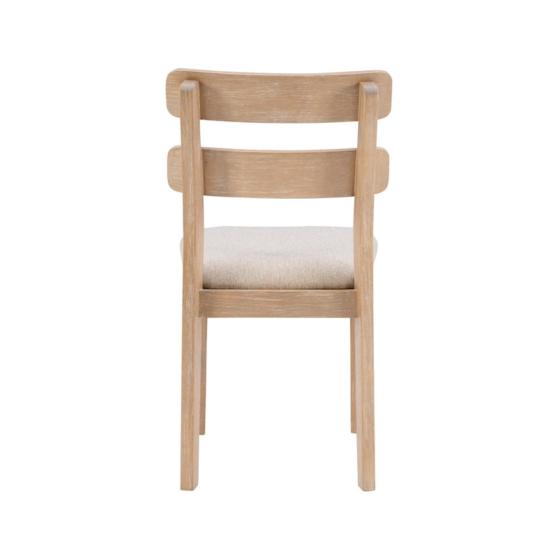 Sedia da pranzo Natural & Black Farmhouse con schienale a pioli, set da 2