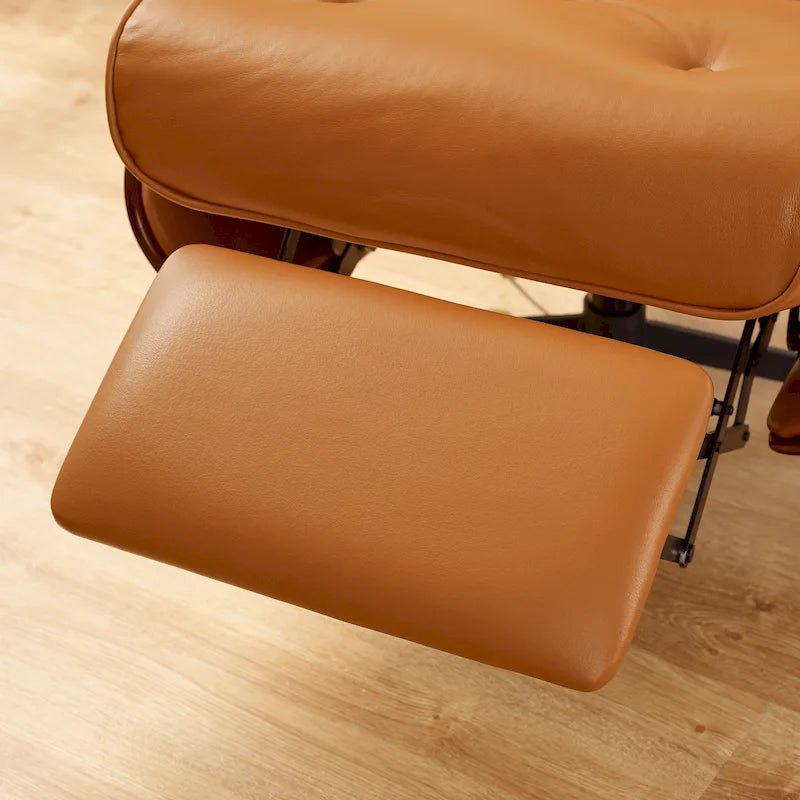 Loungesessel-Relaxsessel aus echtem Leder im Mid-Century-Modern-Stil