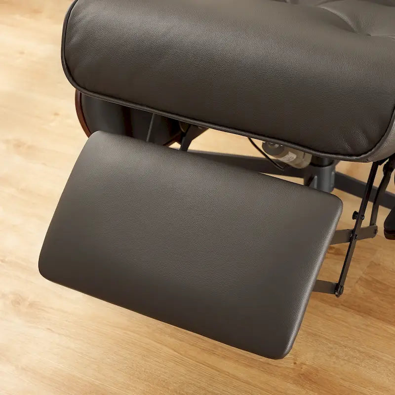Loungesessel-Relaxsessel aus echtem Leder im Mid-Century-Modern-Stil