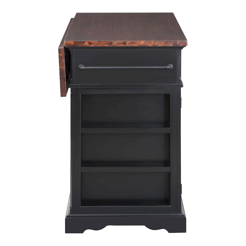 Îlot de cuisine de style maison de campagne avec tiroirs et armoire de rangement