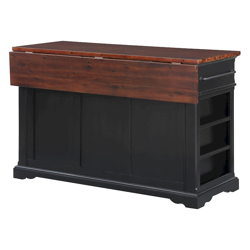 Îlot de cuisine de style maison de campagne avec tiroirs et armoire de rangement