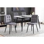 Sedia da pranzo in velluto, stile metà secolo, set da 2 (rosa / nero / verde / grigio / blu)