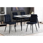 Sedia da pranzo in velluto, stile metà secolo, set da 2 (rosa / nero / verde / grigio / blu)