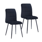 Sedia da pranzo in velluto, stile metà secolo, set da 2 (rosa / nero / verde / grigio / blu)